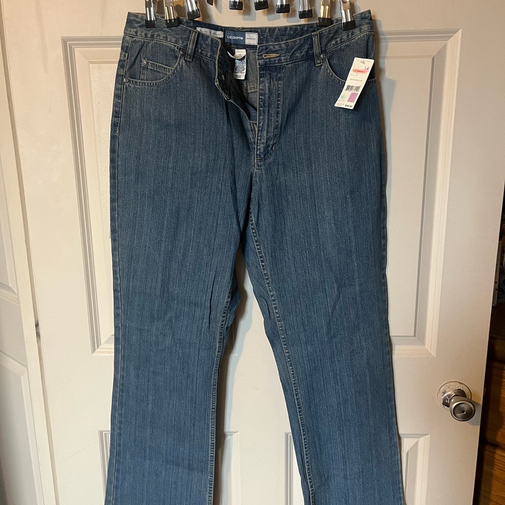Liz Claiborne Women’s Relaxed Boot Cut Jeans in Classic Blue